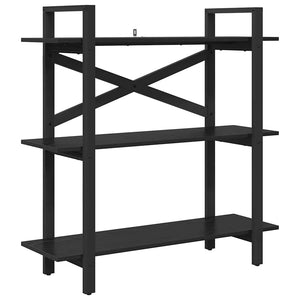 vidaXL Bookshelf Black Oak Look 100 x 33.5 x 102 cm