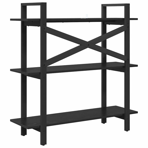 vidaXL Bookshelf Black Oak Look 100 x 33.5 x 102 cm