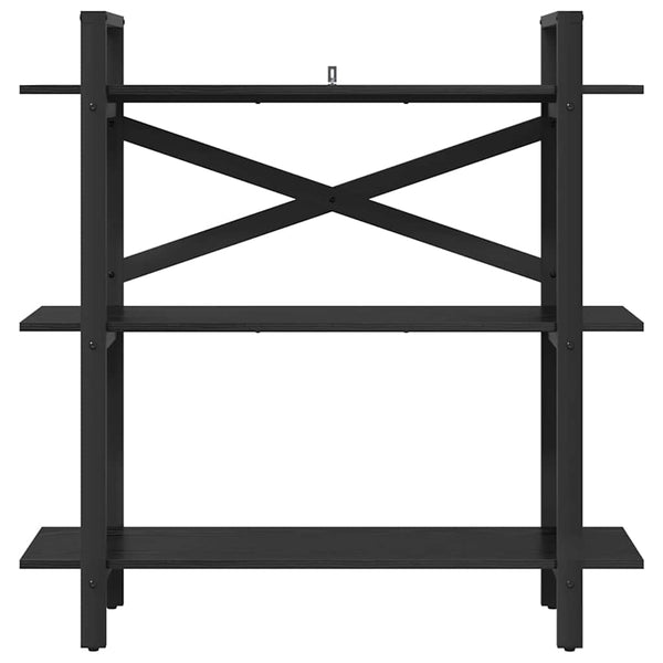 vidaXL Bookshelf Black Oak Look 100 x 33.5 x 102 cm