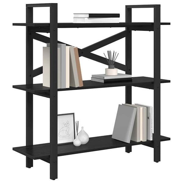 vidaXL Bookshelf Black Oak Look 100 x 33.5 x 102 cm