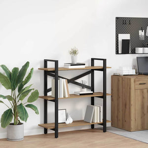 vidaXL Bookcase Artisan Oak 100 x 33.5 x 102 cm Engineered Wood