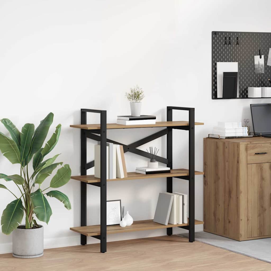 vidaXL Bookcase Artisan Oak 100 x 33.5 x 102 cm Engineered Wood