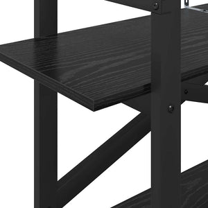 vidaXL Bookshelf Black Oak Look 100 x 33.5 x 64 cm