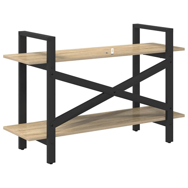 vidaXL Bookcase Sonoma Oak 100 x 33.5 x 64 cm Engineered Wood