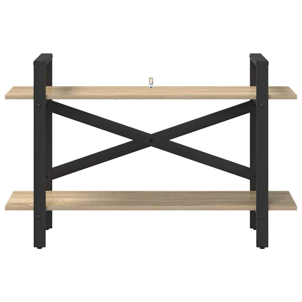 vidaXL Bookcase Sonoma Oak 100 x 33.5 x 64 cm Engineered Wood