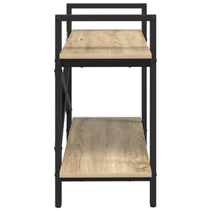 vidaXL Bookcase Sonoma Oak 100 x 33.5 x 64 cm Engineered Wood