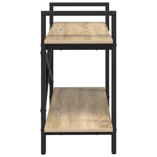 vidaXL Bookcase Sonoma Oak 100 x 33.5 x 64 cm Engineered Wood