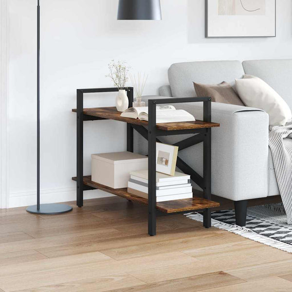 vidaXL Bookcase Smoked Oak 100 x 33.5 x 64 cm Engineered Wood