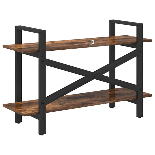 vidaXL Bookcase Smoked Oak 100 x 33.5 x 64 cm Engineered Wood