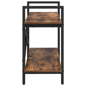 vidaXL Bookcase Smoked Oak 100 x 33.5 x 64 cm Engineered Wood