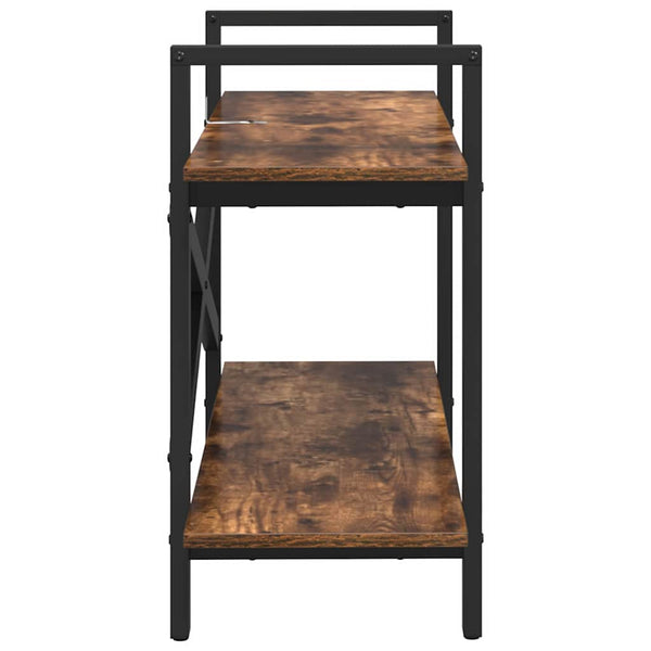 vidaXL Bookcase Smoked Oak 100 x 33.5 x 64 cm Engineered Wood