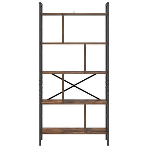 vidaXL Bookshelf Smoked Oak 75 x 30 x 156 cm Engineered Wood