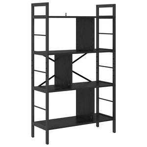 vidaXL Bookcase Black Oak Look 75 x 30 x 123.5 cm
