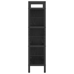 vidaXL Bookcase Black Oak Look 75 x 30 x 123.5 cm