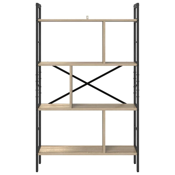 vidaXL Bookshelf Sonoma Oak 75 x 30 x 123.5 cm Engineered Wood