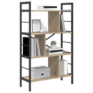 vidaXL Bookshelf Sonoma Oak 75 x 30 x 123.5 cm Engineered Wood