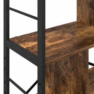 vidaXL Bookshelf Smoked Oak 75 x 30 x 123.5 cm Engineered Wood