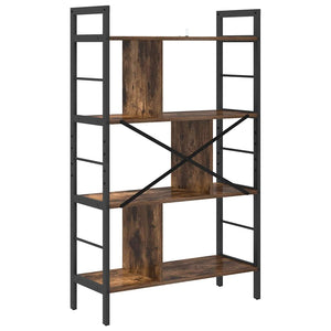 vidaXL Bookshelf Smoked Oak 75 x 30 x 123.5 cm Engineered Wood