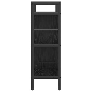 vidaXL Bookcase Black Oak Look 75 x 30 x 91 cm Engineered Wood