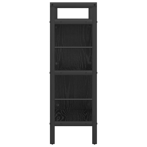 vidaXL Bookcase Black Oak Look 75 x 30 x 91 cm Engineered Wood