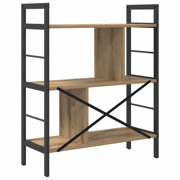 vidaXL Bookshelf Artisan Oak 75 x 30 x 91 cm Engineered Wood