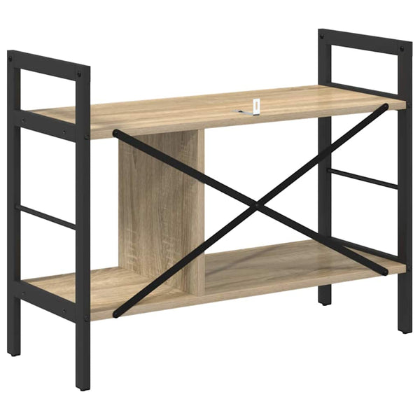 vidaXL Bookshelf Sonoma Oak 75 x 30 x 58.5 cm Engineered Wood