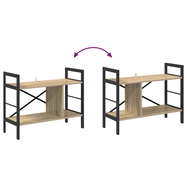 vidaXL Bookshelf Sonoma Oak 75 x 30 x 58.5 cm Engineered Wood
