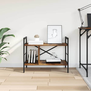 vidaXL Bookshelf Smoked Oak 75 x 30 x 58.5 cm Engineered Wood