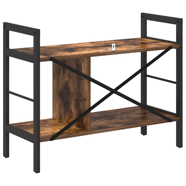 vidaXL Bookshelf Smoked Oak 75 x 30 x 58.5 cm Engineered Wood
