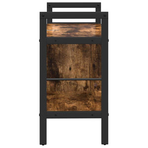 vidaXL Bookshelf Smoked Oak 75 x 30 x 58.5 cm Engineered Wood