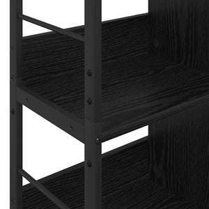 vidaXL Bookcase Black Oak-Effect 82 x 32 x 144.5 cm
