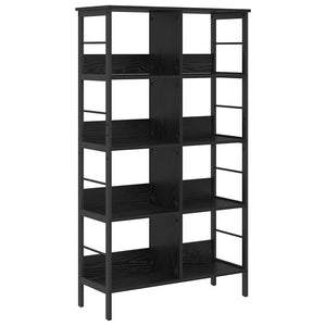 vidaXL Bookcase Black Oak-Effect 82 x 32 x 144.5 cm