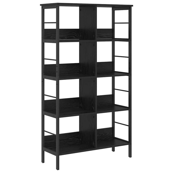 vidaXL Bookcase Black Oak-Effect 82 x 32 x 144.5 cm