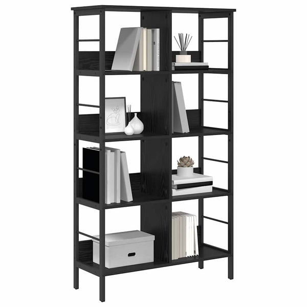 vidaXL Bookcase Black Oak-Effect 82 x 32 x 144.5 cm