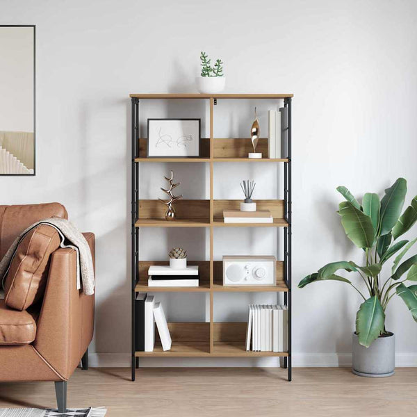 vidaXL Bookshelf Artisan Oak 82 x 32 x 144.5 cm Engineered Wood