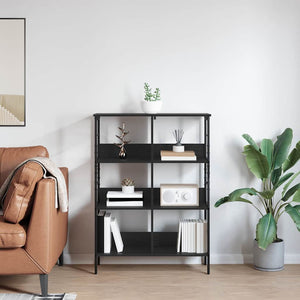 vidaXL Bookcase Black Oak Look 82 x 32 x 112 cm Engineered Wood