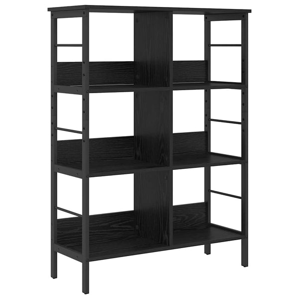 vidaXL Bookcase Black Oak Look 82 x 32 x 112 cm Engineered Wood