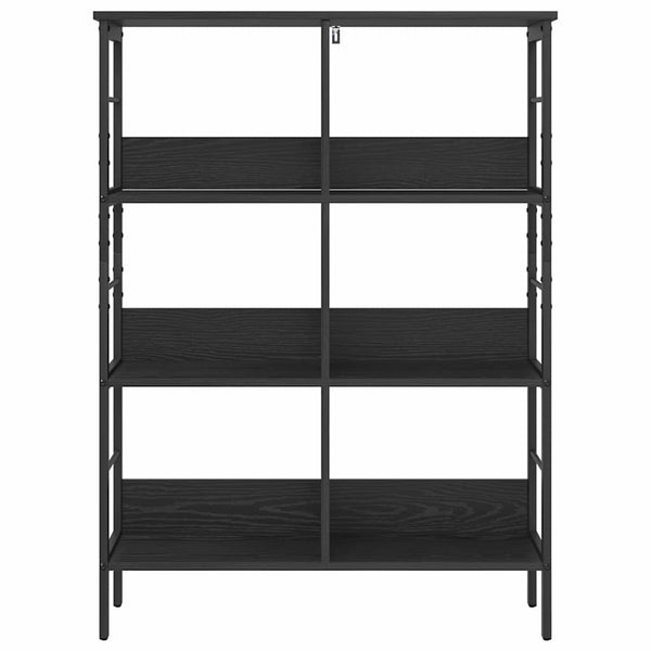 vidaXL Bookcase Black Oak Look 82 x 32 x 112 cm Engineered Wood