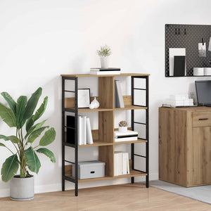 vidaXL Bookcase Artisan Oak 82 x 32 x 112 cm Engineered Wood