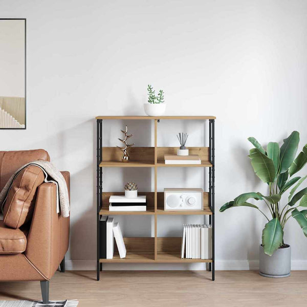 vidaXL Bookcase Artisan Oak 82 x 32 x 112 cm Engineered Wood