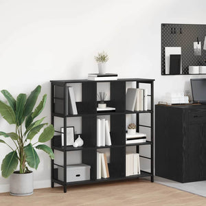 vidaXL Bookshelf Black Oak Look 102 x 32 x 104.5 cm
