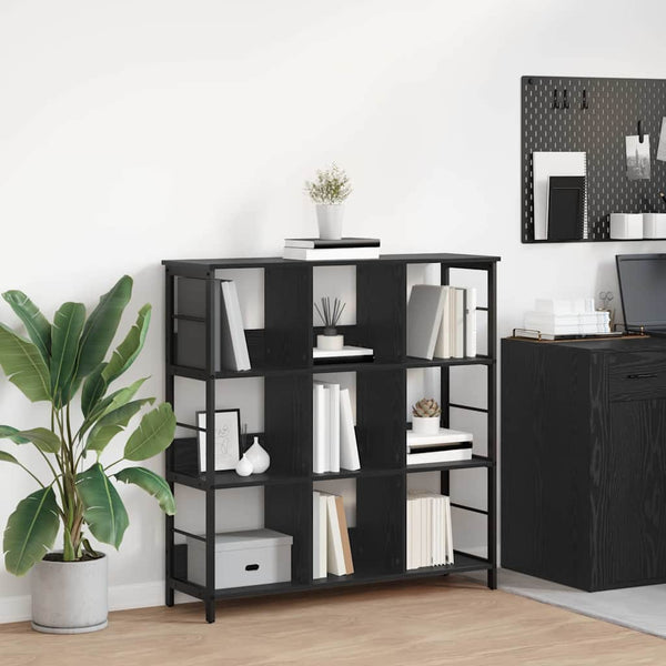vidaXL Bookshelf Black Oak Look 102 x 32 x 104.5 cm