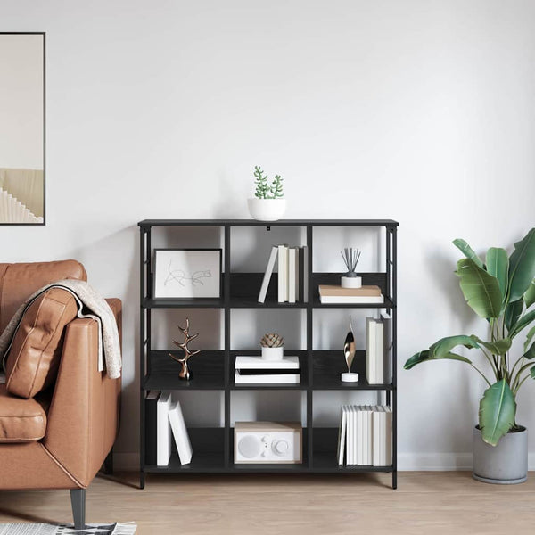 vidaXL Bookshelf Black Oak Look 102 x 32 x 104.5 cm