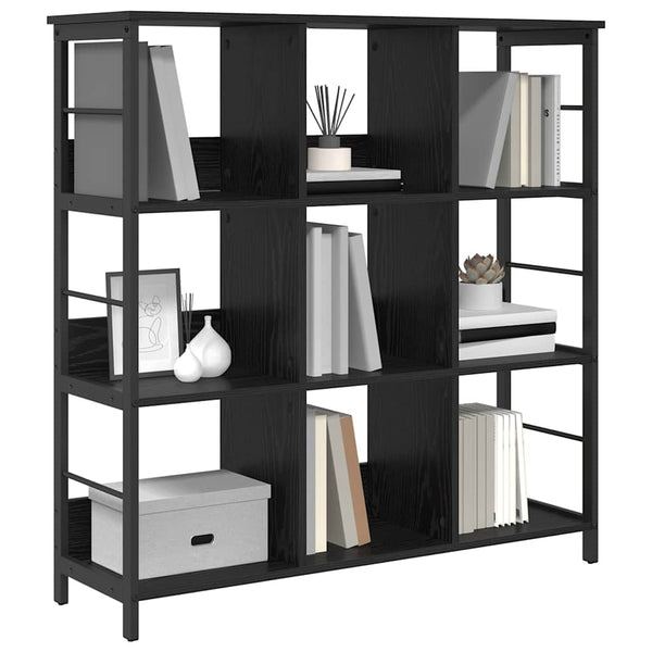 vidaXL Bookshelf Black Oak Look 102 x 32 x 104.5 cm