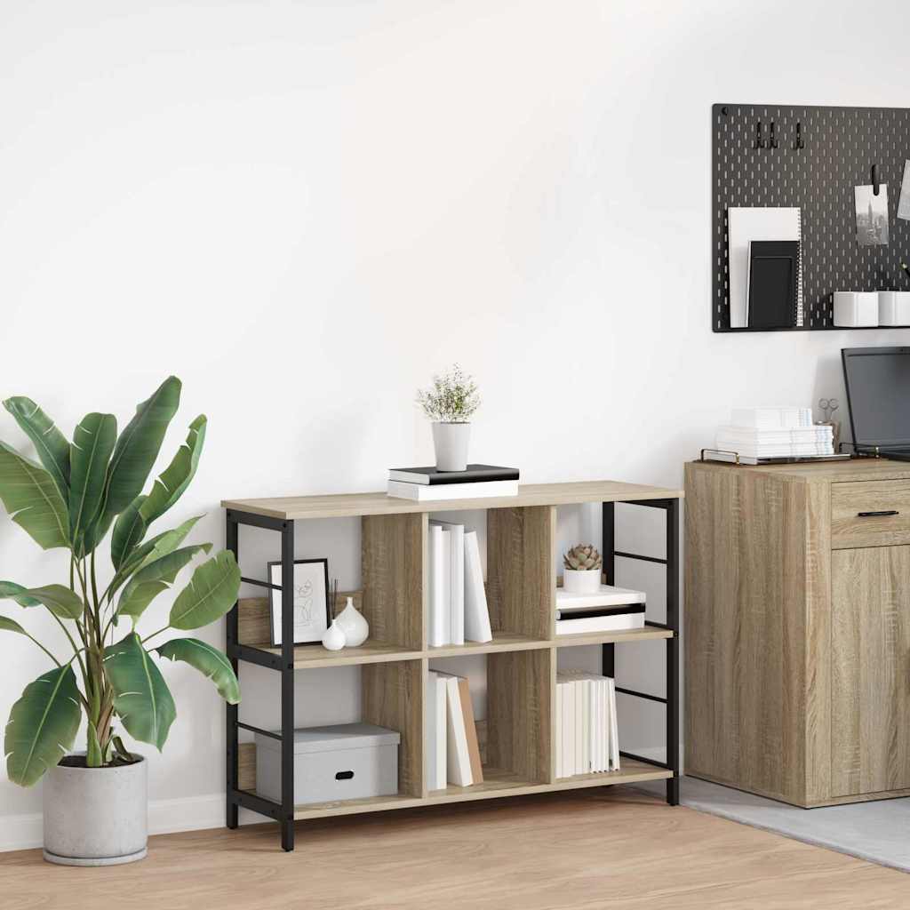 vidaXL Bookshelf Sonoma Oak 102 x 32 x 72.5 cm Engineered Wood