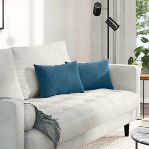 vidaXL Sofa Cushions 2 pcs Blue 50x30 cm Corduroy