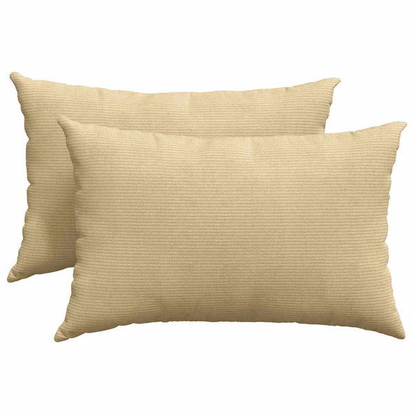 Sofakissen 2er Set Grau-Grün Cord 60x40cm