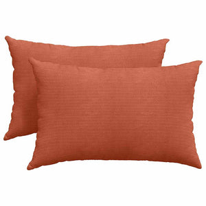 Sofakissen 2er Set Cord Rot-Orange 60x40cm
