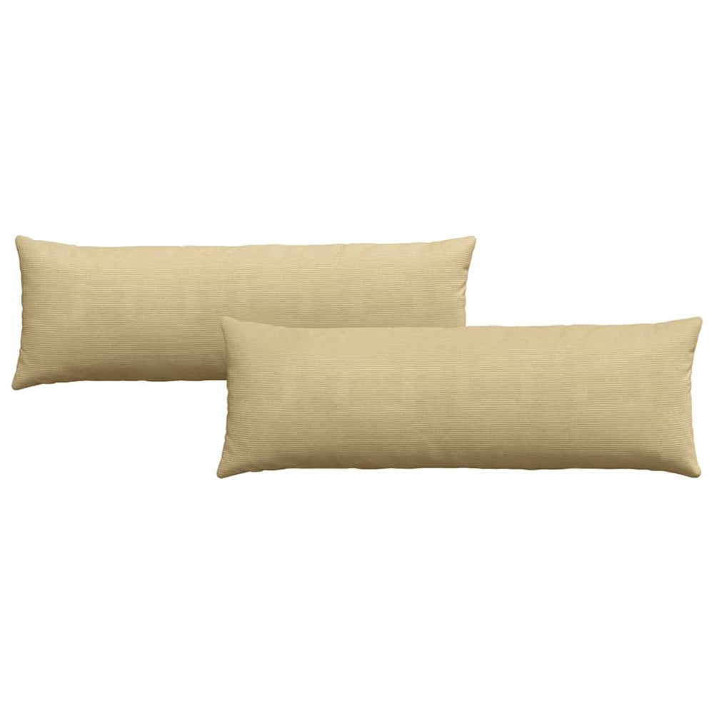 Sofakissen 2er Set Grau-Grün Cord 120x40cm