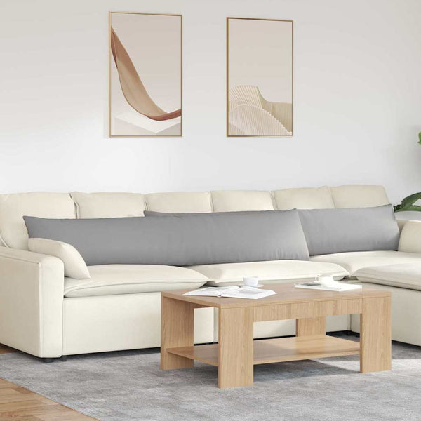 Sofakissen 2er-Set, Wolkengrau, 200x40 cm